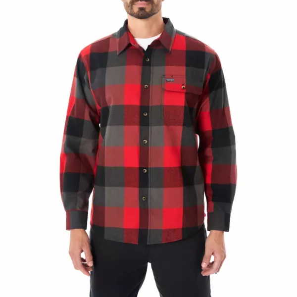 Большая и высокая фланелевая рубашка с карманами Smith'S Workwear, цвет dark red gray